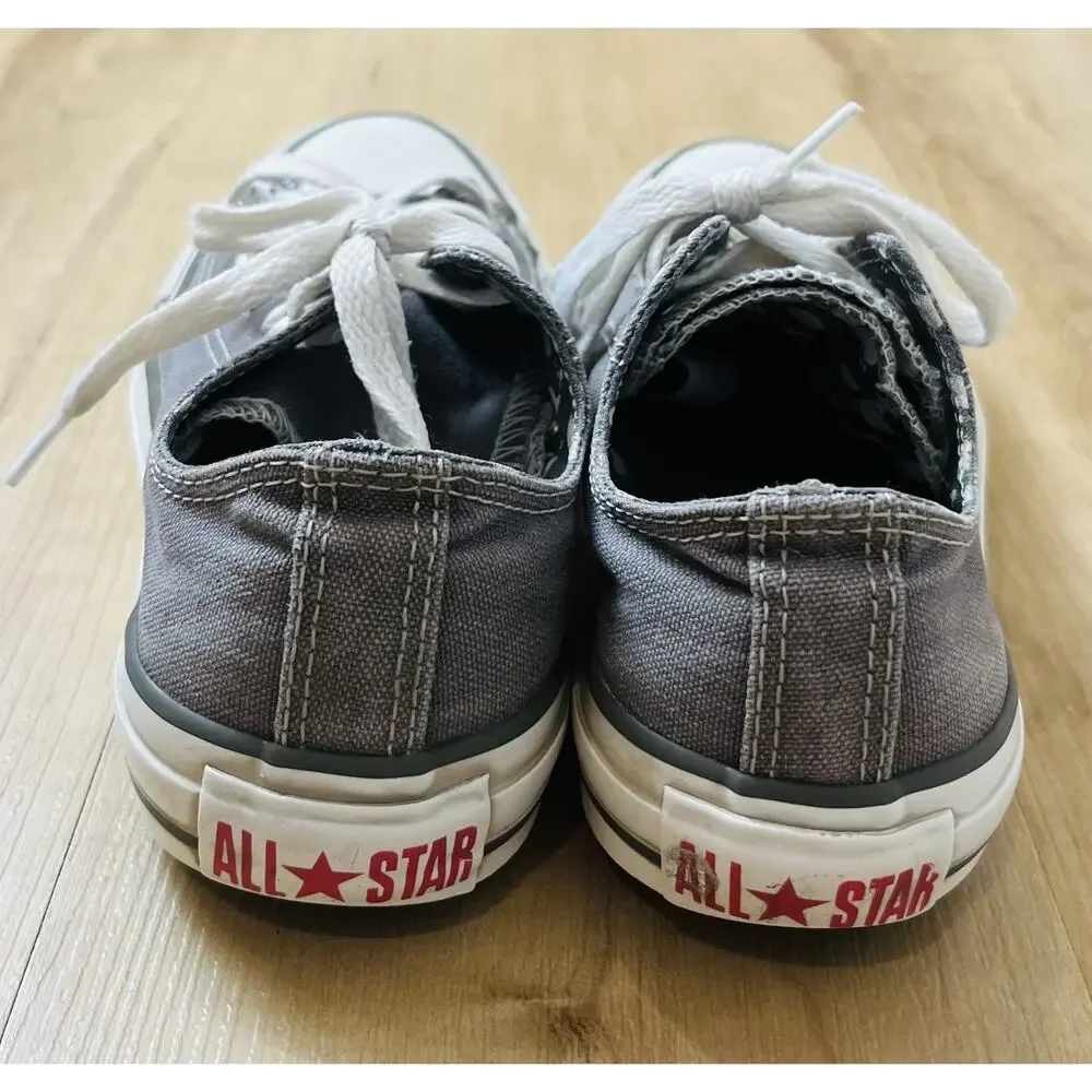 Converse Chuck Taylor All Star Grey Double Tongue Low Top Sneakers Size 5 US